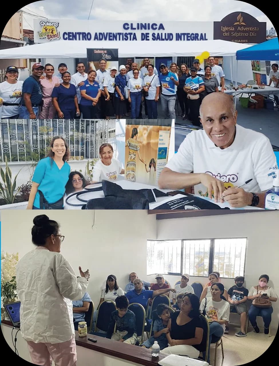 Collage de la Clínica Centro Adventista de Salud Integral, en Chanis