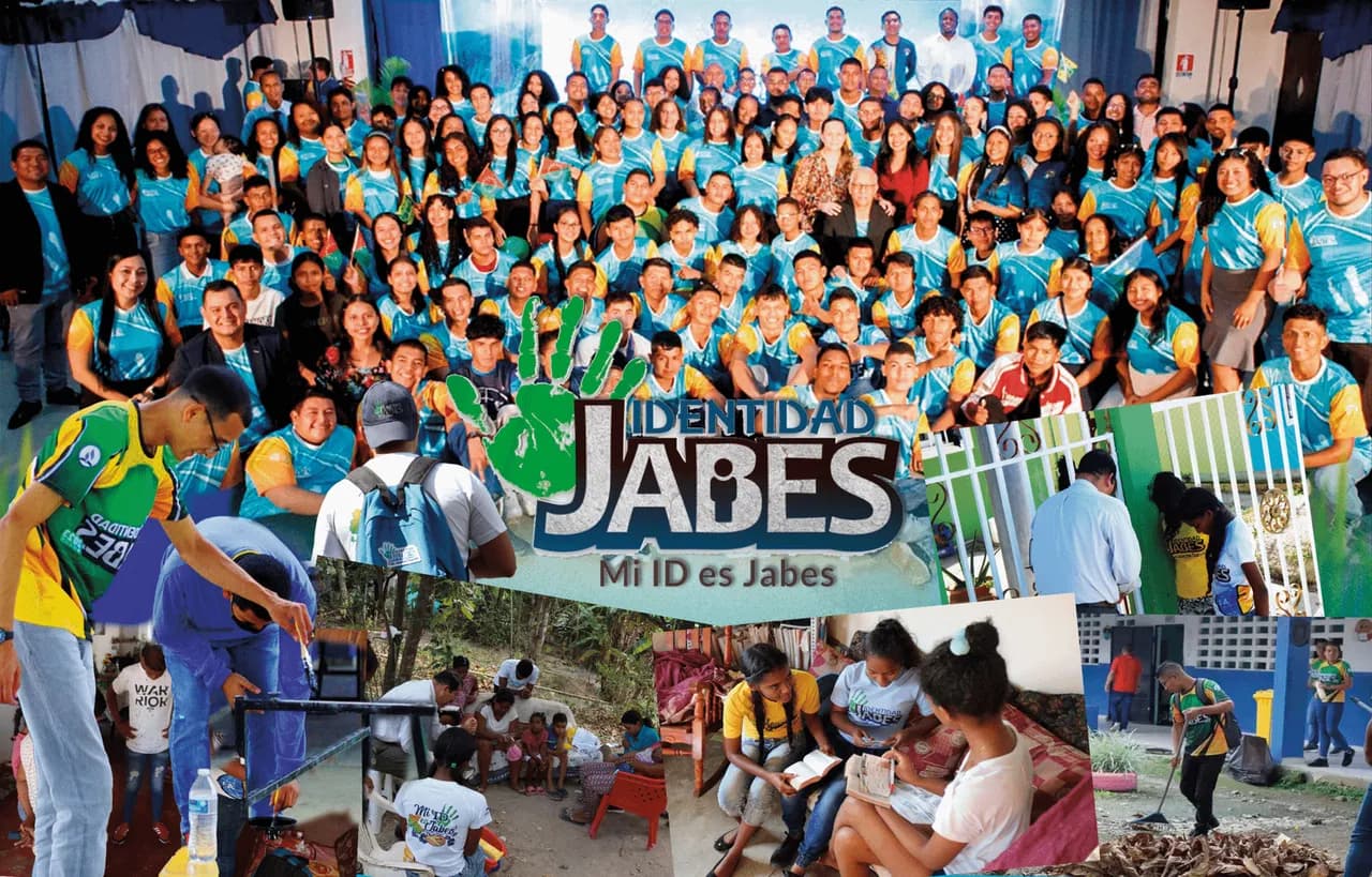Collage del proyecto Identidad JABES con jóvenes de la Unión Panameña