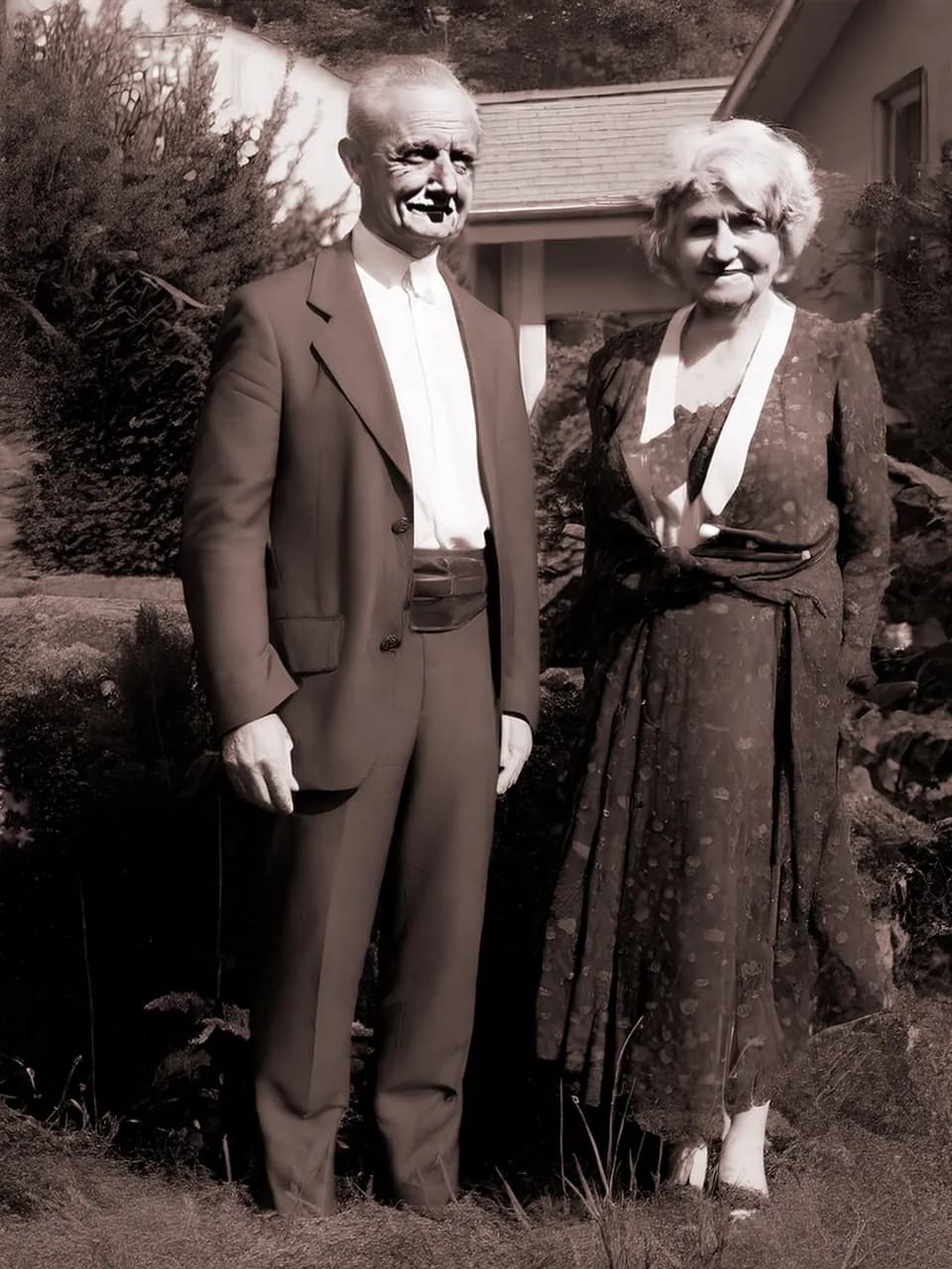 Retrato del pastor I. G. Knight y su esposa Carrie